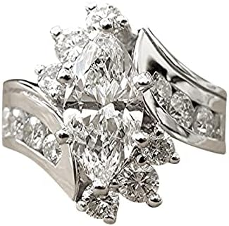 Прстени за ангажман за жени прекрасни дијаманти неправилен пенлив венчален прстен жени цирконија ветувачки прстени накит бохо прстени