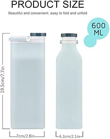 UKKD 600ml преносно шише со силиконски вода што може да се повлече од преклопување деца симпатична пијалок шише на отворено патување што може да