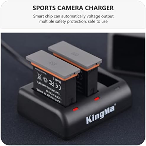 Додатоци за фотоапарати Solustre Cargador de Baterias Recargables Carmer Charge Charger Charger компатибилен за акционо полнење на батерии