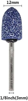 Wenfo Blue 10 парчиња 1/8 ”Шанк конус во облик на конус мелење глави абразивни монтирани камени мелење тркала за глава за дебагирање