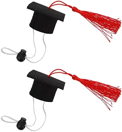 Abaodam 2 парчиња постави еластични докторијални капаци за дипломирање капа за кучиња, дипломирање, за дипломирање, пакет кучиња, диплома капа