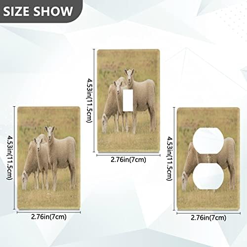 Xigua празно покритие декоратор wallидна плоча, стандардна големина 1-банда симпатична бебешка овца прекинувач за домашна спална