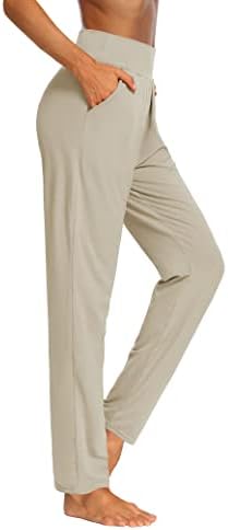 Сарин Метјус женски јога панталони се плетеше широка нога лабава удобна салон панталони тренинзи за џемпери за жени со џебови