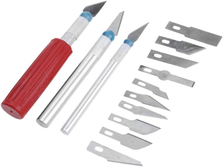 13 парчиња / постави резба нож метална челик занаетчиски алатки за занаетчиски алатки остри кожни додатоци за DIY - додатоци за DIY -