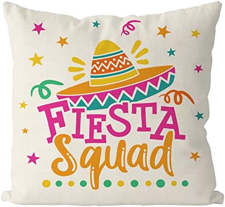 Перница на гагец цинко де мајо покрива 18x18 инчи fiesta sombrero squad mexican фрлање перница ја покрива мексиканата дома софа спална соба