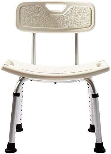 Фехун Столички за бања, стол за бања - лесен алуминиум - лесна инсталација - со потпирач за грб - сениорски оневозможени