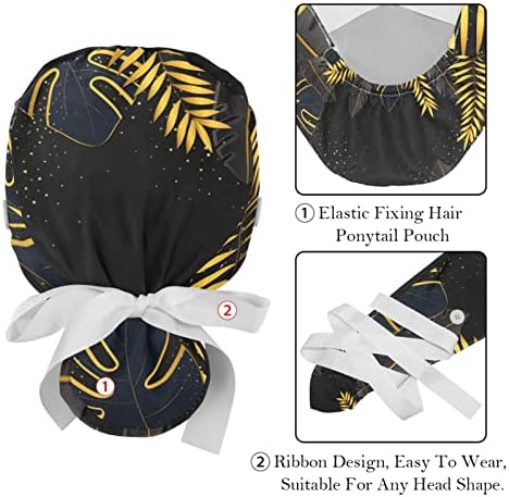 Шарена корална шема Морски живот 2 парчиња прилагодливи буфонски капи со копчиња и обвивки за вратоврска на главата за глава со џемпер