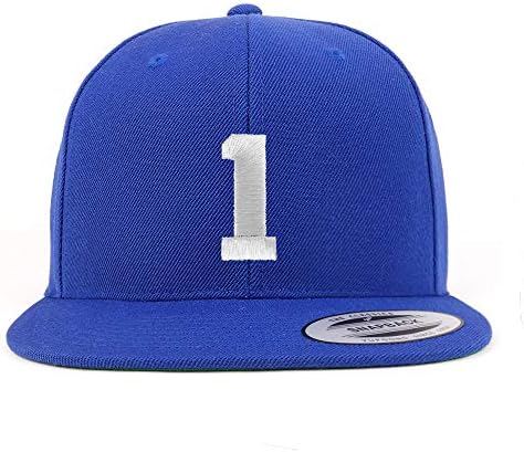 Трендовски продавница за облека број 1 бела нишка извезена рамна сметка за бејзбол капа