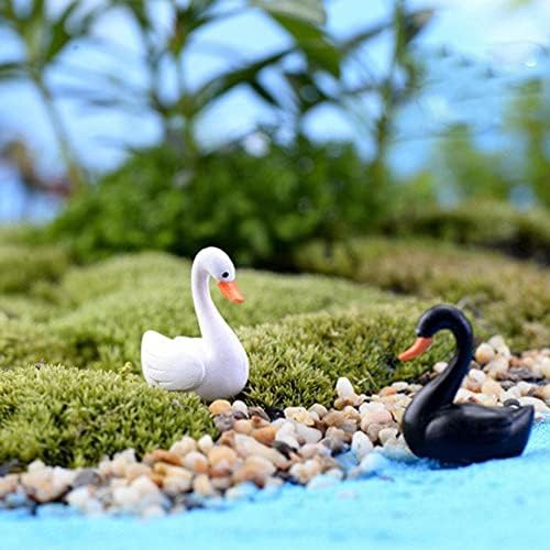 10 парчиња симулација патка фигура десктоп вештачки патка модел статуа на патка DIY мини бајка градина микро пејзаж животни Статуа
