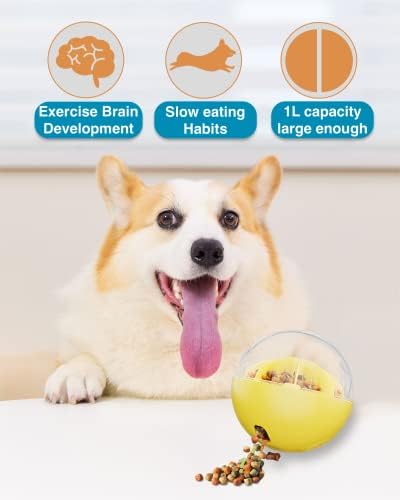 Кучето Бардими Третирајте Ги Кучешките Играчки Со Бучава Тешко Кикотење Топчиња за Бавно Хранење 5.7 Во Прилагодливи За Големи Средни Мали Кучиња,