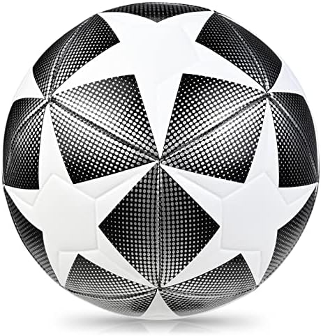 Спортски фудбалски топка, BYAOSUN големина 4 Традиционални фудбалски топки за мали деца за деца за возрасни обука на отворен