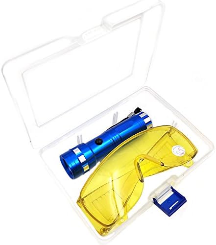 Nikauto Auto Air Classer Flashlight Flashlight Decktor Decktor Tool Car AC протекување Тест Флеј -светла УВ Заштитни очила
