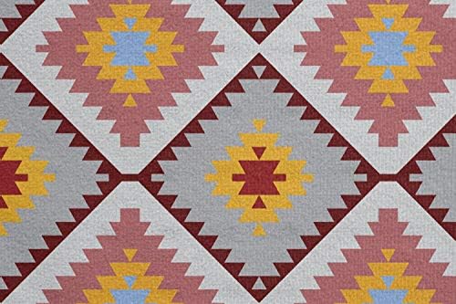 Племенска Племенска јога Мат пешкир, стил на крпеница Традиционална шема Шарена повторлива дијагонална елементи, не-лизгање на потта