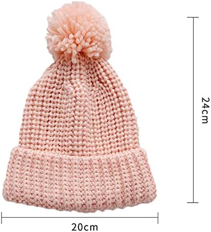 Бебе зимска топла капа новороденче цврсто плетено помпом капа новороденче деца деца момчиња девојчиња капчиња капа за бенеис капа