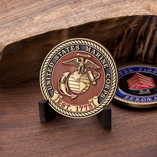 Морски корпус Е5 предизвик монета! USMC Sgt ранг воена паричка. Монета за предизвици на наредникот! Дизајнирано од маринци