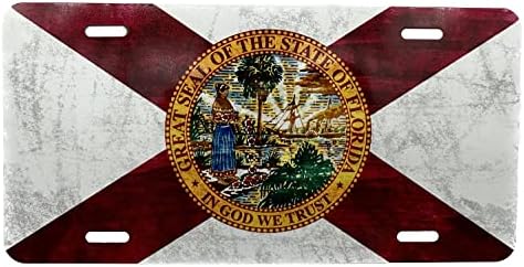 Мастило Трендц Флорида државна знаме Предна регистарска табличка покритие Сонцето Државен амблем Декоративни регистарски таблички за алуминиум