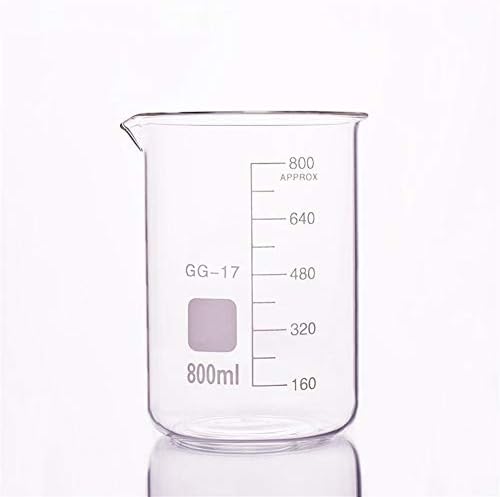 Лабораторија за планини мажи 2 парчиња 800 мл чаша чаша во ниска форма за лабораторија за хемија лабораторија Мерење на задебелени