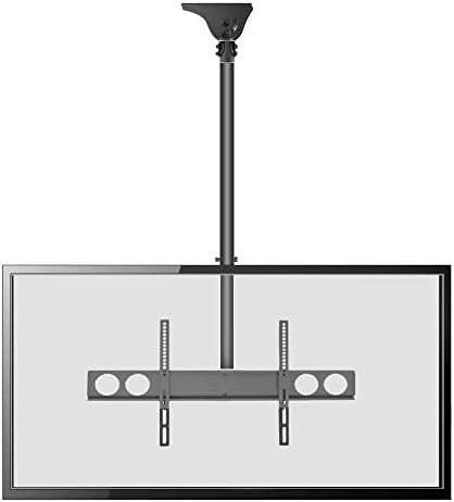 ПИЛЕ прилагодлива висина ТВ таванот за монтирање - Вертикална вертикална VESA Универзална монитор за монтирање w/ телескопска рака, монтирање