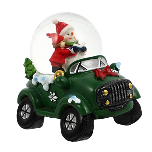 Абаодам Кристал топка автомобил Дедо Мраз снег Глобус модел Камион Санта украс Дедо Мраз Сноу Глобус предводена вода блескав роденденски подарок
