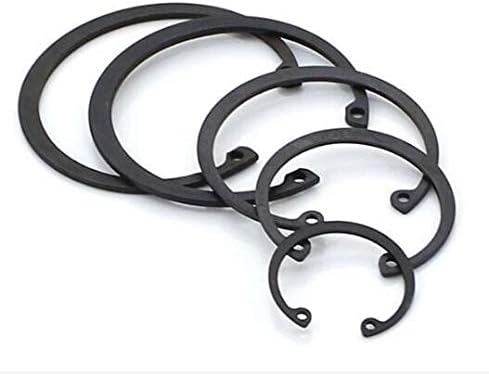 10 парчиња Внатрешен прстен за задржување на циркулацијата Ц тип на циркулатор Црна пролетна челик со дијаметар од 8 мм -37мм -дијаметар