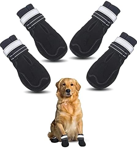 Чевли за кучиња Печи за мали средни големи кучиња- чизми за кучиња отпорни на вода и заштитници на шепа- чизми за кучиња за летен топол