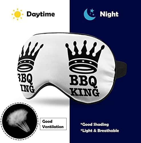BBQ King Eye Eye Mask за спиење на затемнување ноќно слепило со прилагодлива лента за мажи жени кои патуваат по јога дремки