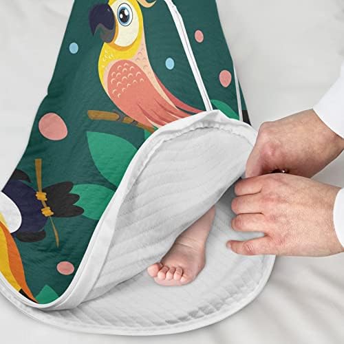 VVFELIXL вреќа за спиење за новородени бебиња, папагали од кокатуто, папагали, носено ќебе, носено ќебе, вреќа за спиење на транзиција за новороденче, костум за спиење з?