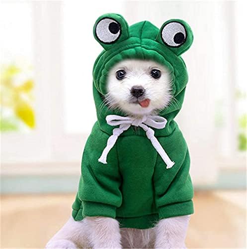 Смешно кучиња худи, џемпер за кучиња симпатична јаболко банана жаба форма топла јакна за миленичиња модни ладно време облечена облека надворешна