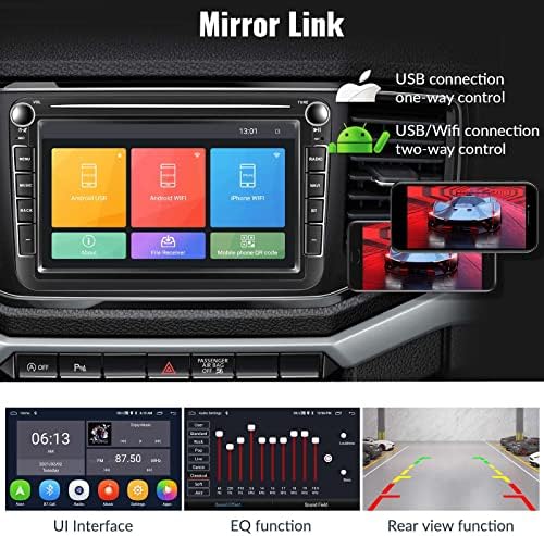 Двоен Дин Андроид 11 Автомобил Стерео ЗА VW Џета Седиште Passat Голф TIGUAN 8 инчен Екран На Допир Автомобил Радио Со Bluetooth | FM | Огледало