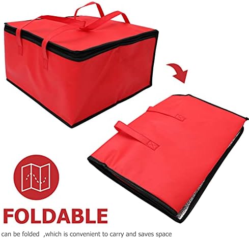 Doitool 17. 3inch Изолирана торба за намирници, преклопен ладилник за миење садови, поладни торби со патент за намирници, топла или
