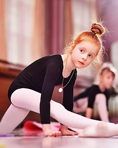 Тимот за долги ракави на Стил Девојки Основна гимнастика за танцување на балетски леотард