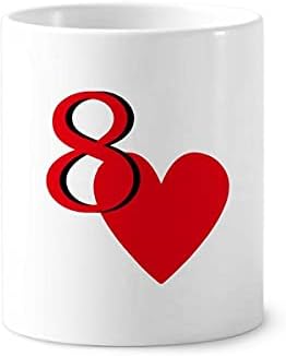 Љубов Срце 8 Покер Четка За Заби Држач За Пенкало Кригла Церак Стојат Молив Чаша