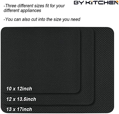 Bykitchen Mat отпорен на топлина за пржење на воздухот, 3 различна големина, мали кујнски уреди лизгачки мат