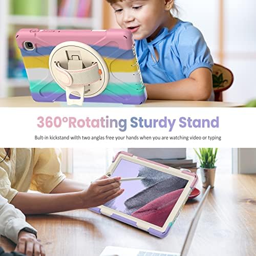 Gerutek Galaxy Tab A7 Lite случај деца 8,7 инчи 2021 Отпорен На Удари, Куќиште За таблети Galaxy A7 Lite Со Ротирачки Држач