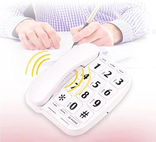 SDFGH погоден за стари лица со големи копчиња и гласен волумен жичен телефонски телефонски фиксиран телефон