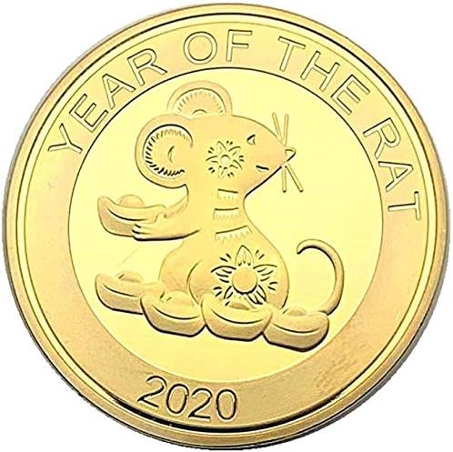 2020 Година Генгзи Година Хороскопска Година На Стаорец Животно Позлатени Комеморативни Монети За Домашна Соба Канцеларија Декор