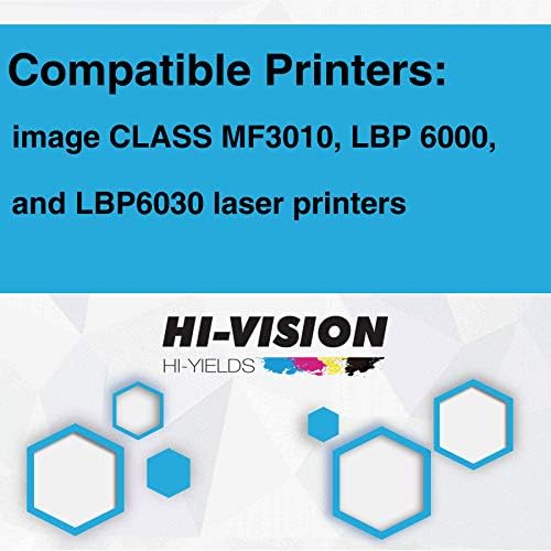 Hi-Vision® Компатибилен 125 3484B001AA Замена на кертриџ за тонер за Canon ImageClass LBP60303W ImageClass MF3010, ImageClass LBP6000