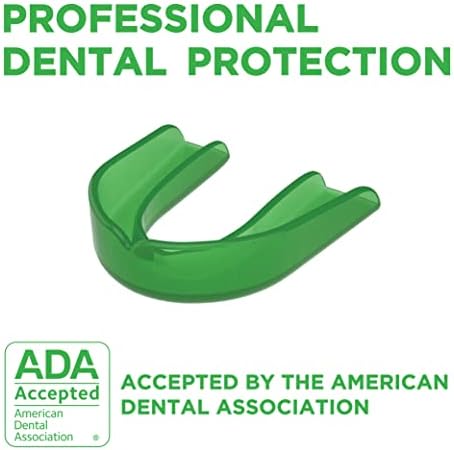 Делта стоматолошки атлетски спортски стража за уста - прифатена АДА - 2x Апсорпцијата на влијанието на традиционалните установи