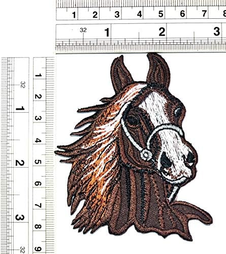 Умама лепенка сет од 3 кафеави коњи животински животински светла зоолошка градина цртани филмови закрпи на налепници коњи еднорог