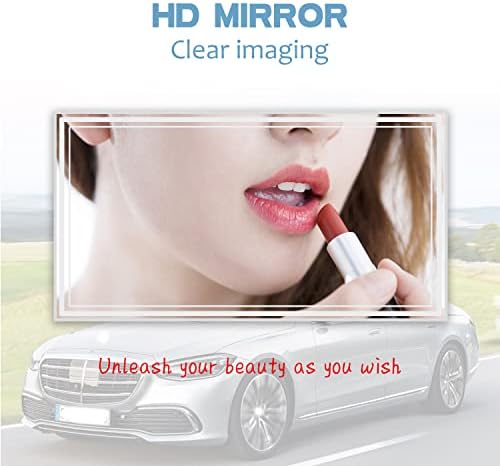 Yonwait Pack-2 Car Visor Vanity Steel Vanity Mirror, сребрен преносен автомобил Vanity Mirror, универзален автомобил VISOR HD Vanity