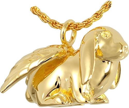 Меморијална галерија MG3102GP Bunny Lop 14K злато/Стерлинг сребрена позлата крема за миленичиња накит