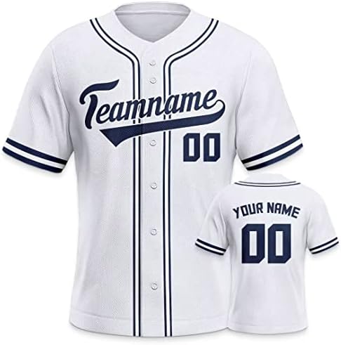 Обични кошули за бејзбол Jerseyерси Спортски кошули перонализирани фанови Подарок Подарок Прилагодено име Број за мажи жени деца