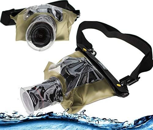 Navitech Frost White DSLR SLR водоотпорен подводен куќиште/торбичка за покривање Сува торбичка компатибилна со Canon EOS 77D