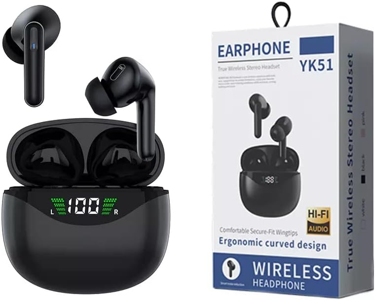 Слушалките за слушалки на ушите на Bluetooth 5.3 безжични со кутија за полнење, безжични слушалки, намалување на бучава hi-fi