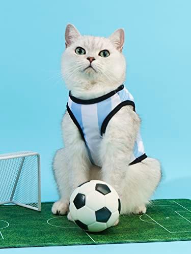 Qwinee Светско првенство Фудбалски дрес на миленичиња со знаме на резервоарот со униформи кучиња елек за дишење мачка маичка за мало средно