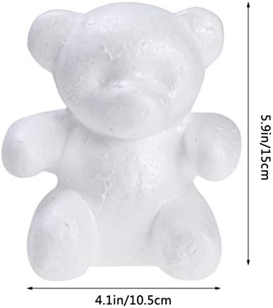 SOIMISS 4PCS Стиропормам Полистирен занаетчиска пена мечка бела топка од пена за DIY занаетчиски моделирање Божиќна свадбена венчавка фаворити