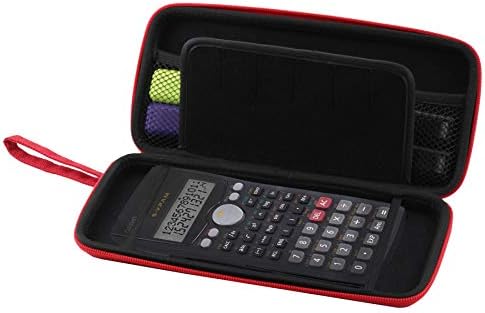 Калкулатор за графики на Navitech Црвена графичка тврда кутија/покритие со торбичка за складирање компатибилен со Casio FX-CG20