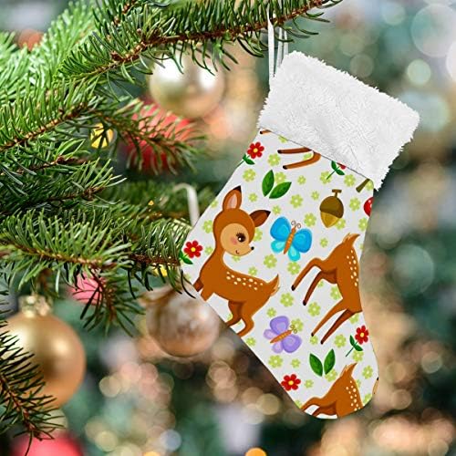 Алаза Божиќни чорапи, класични персонализирани мали декорации за порибување за семејни сезони за празници, декор на забави од 4.7,87 “