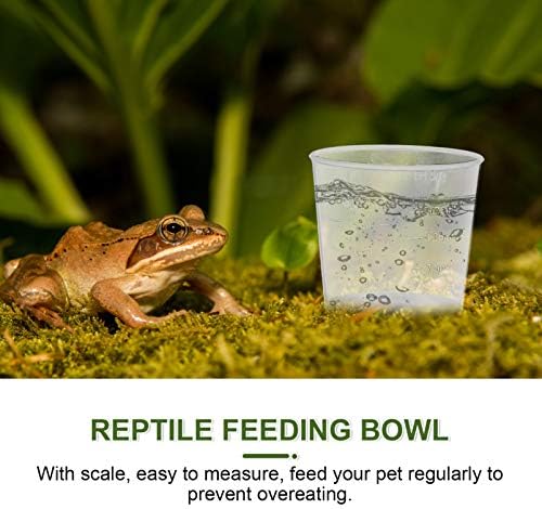Zerodeko Reptisoil reptile за хранење храна чинија со вода чиста сад за пластична храна чаша сад за сад за садови 20 парчиња 20 ml