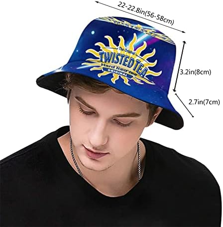 Т-плишана шапка за корпа за пакувања со пакувања на сонце, трендовски печатење рибарско капаче мода на отворено капа за жени и мажи